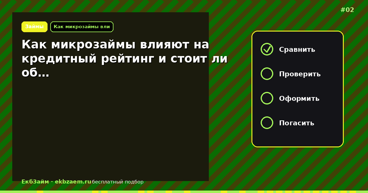Обложка: Как микрозаймы влияют на кредитный рейтинг и стоит ли об…