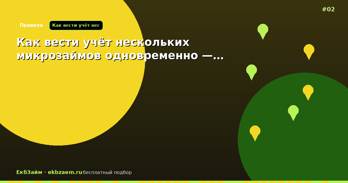 Как вести учёт нескольких микрозаймов одновременно —…