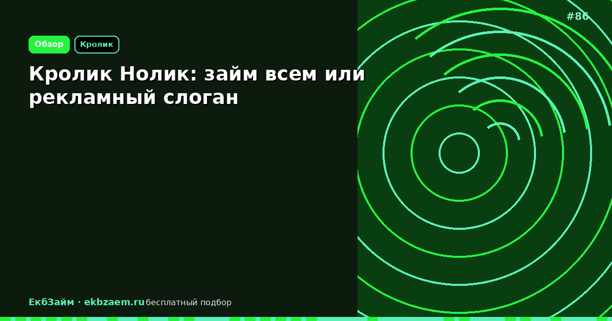 Кролик Нолик: тарифы и риски