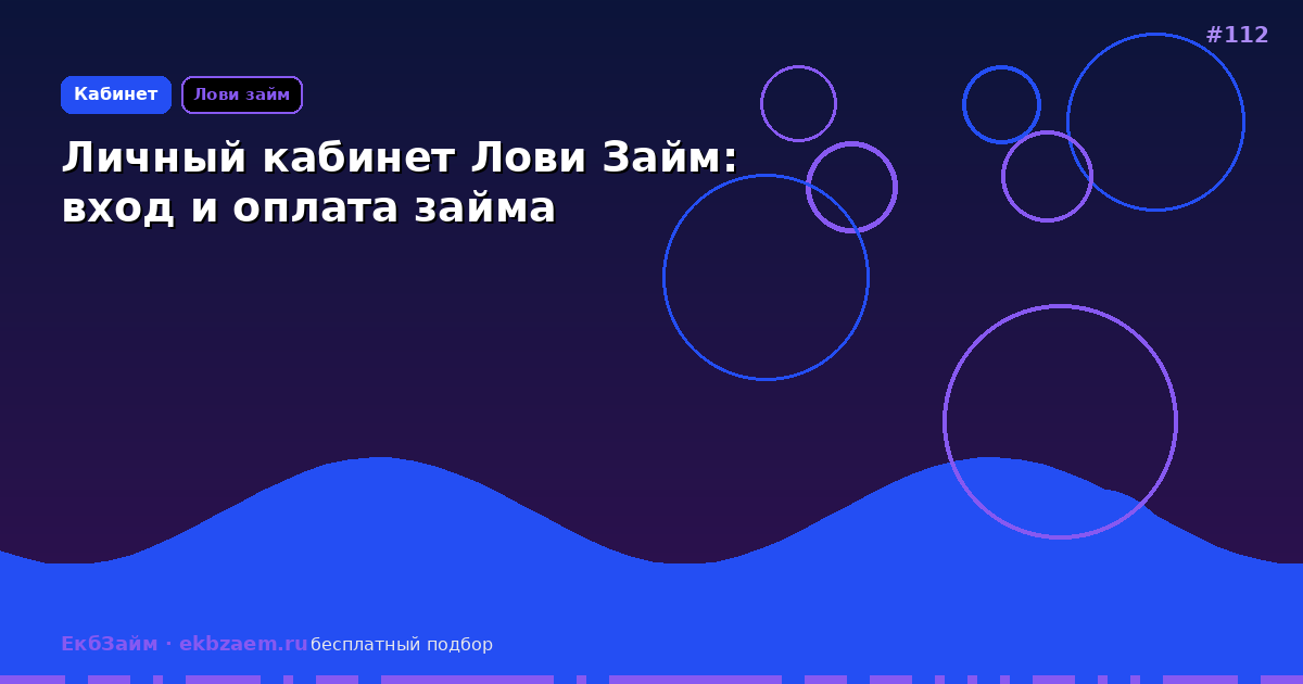 Личный кабинет Лови Займ: разбор для заёмщика в 2026 году