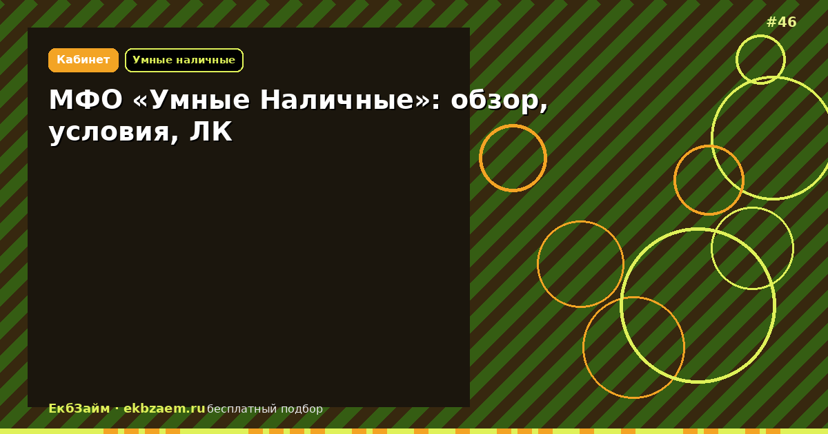 МФО «Умные Наличные»: стоит ли пользоваться
