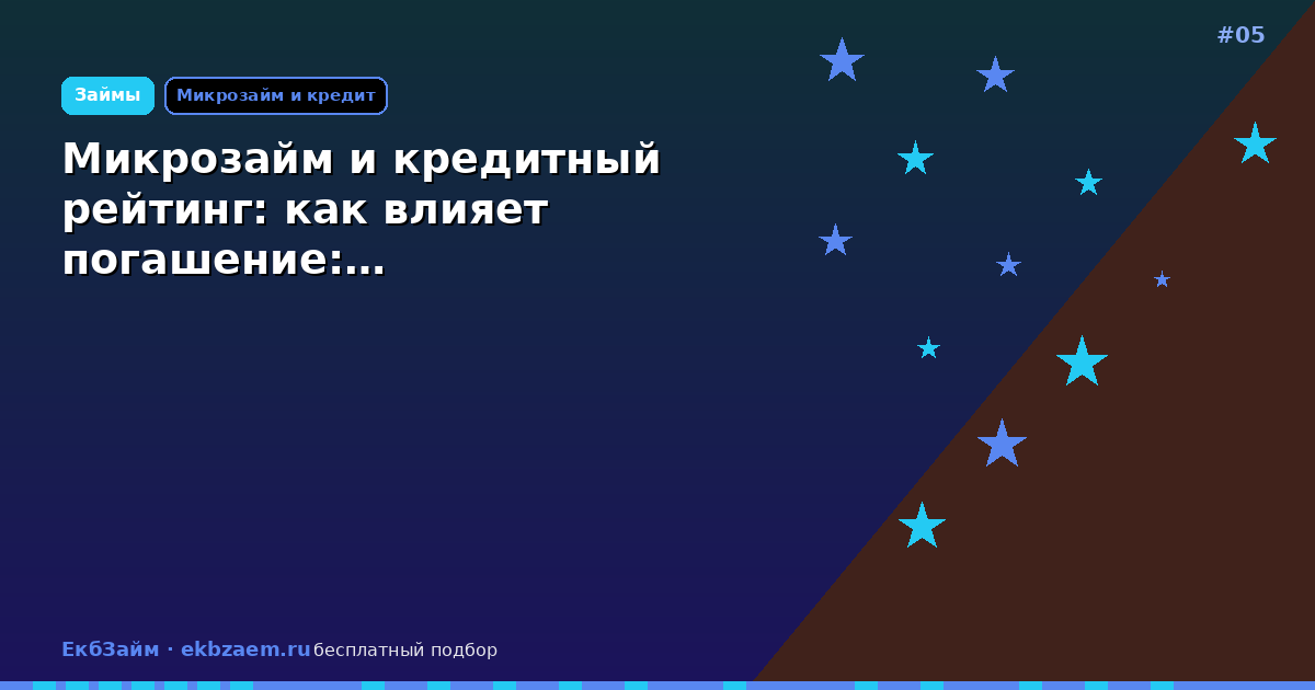 Микрозайм и кредитный рейтинг: как влияет погашение:…