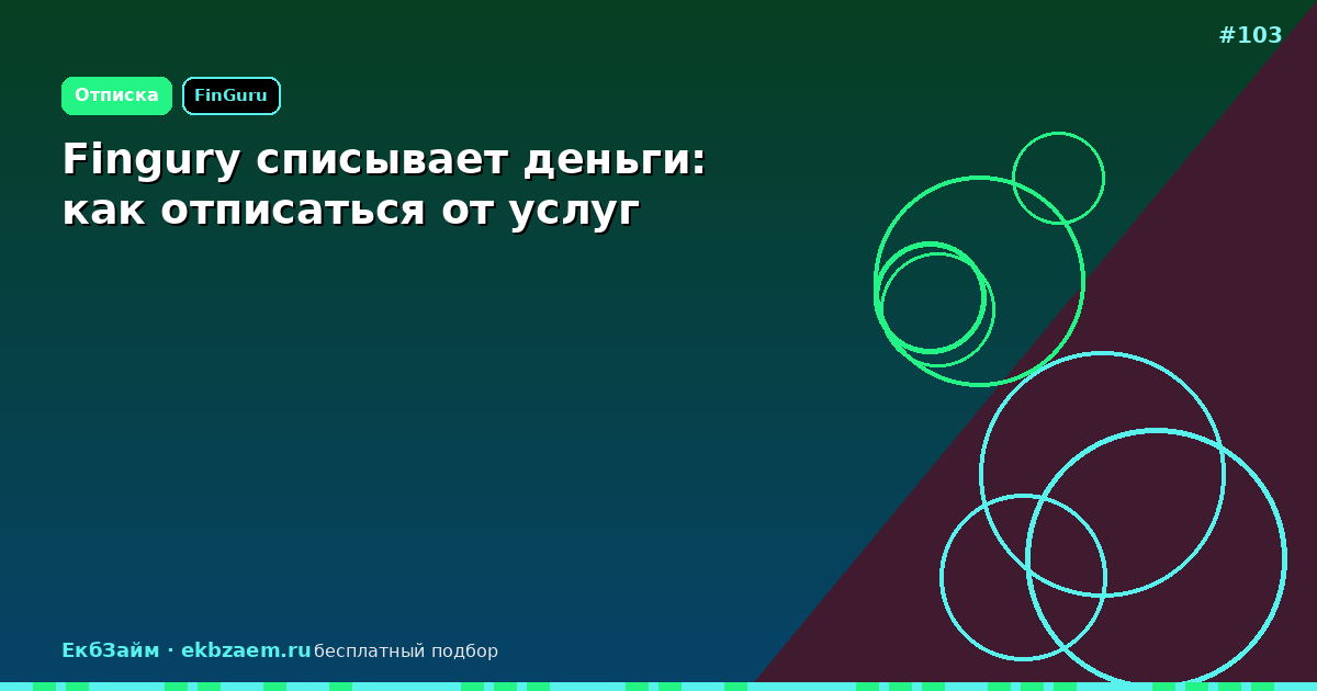 Fingury списывает деньги: отключение и возврат