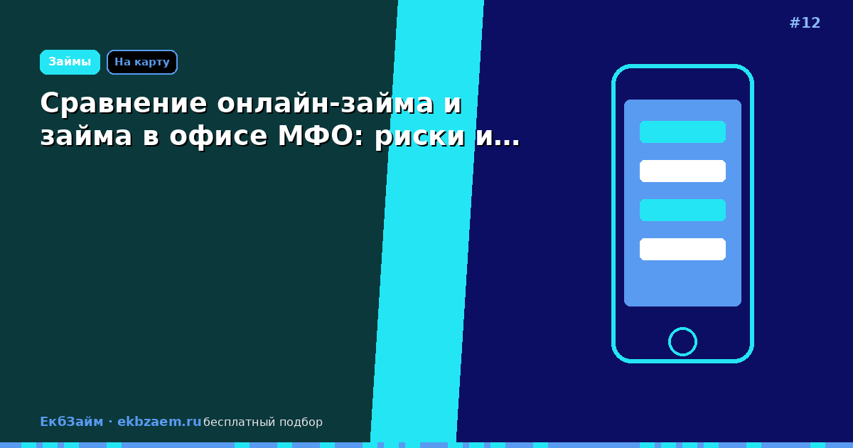 Сравнение онлайн-займа и займа в офисе МФО: риски и…