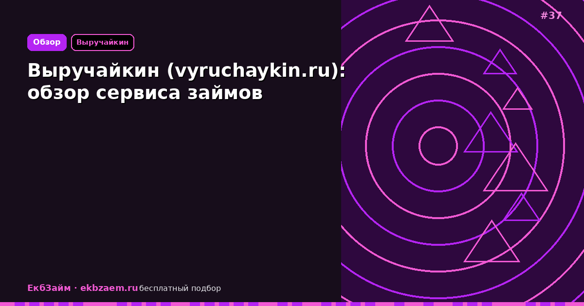 Выручайкин: разбор сервиса подбора займов и отписка